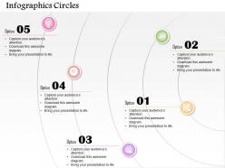 0514 Business Consulting Diagram Infographic Design With Five Circles PowerPoint Slide Template