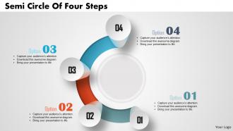 0514 business consulting diagram semi circle of four steps powerpoint slide template