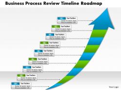 0514 business process review timeline roadmap 9 stage powerpoint slide template