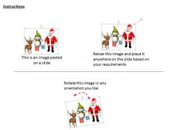 0514 christmas decorations with santa and reindeer image graphics for powerpoint