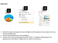0514 colored pie chart for result data driven analysis powerpoint slides
