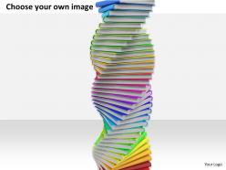 0514 colorful books in helix structure image graphics for powerpoint
