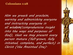 0514 colossians 128 present everyone fully mature in christ powerpoint church sermon