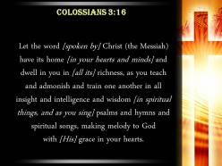 0514 colossians 316 let the message of christ powerpoint church sermon