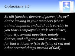 0514 colossians 35 put to death therefore whatever belongs powerpoint church sermon