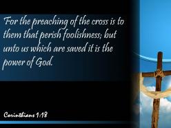 0514 corinthians 118 for the message of the cross powerpoint church sermon