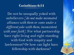 0514 corinthians 614 do not be yoked together powerpoint church sermon