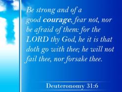 0514 deuteronomy 316 be strong and courageous powerpoint church sermon