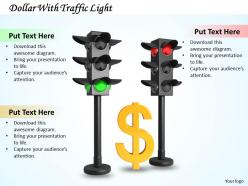 0514 dollar with traffic light image graphics for powerpoint