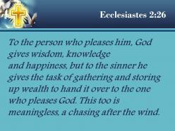 0514 ecclesiastes 226 wisdom knowledge and happiness powerpoint church sermon