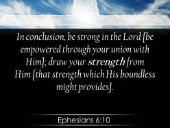 0514 ephesians 610 the lord and in his mighty powerpoint church sermon
