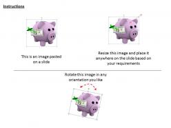 0514 fill up piggy with dollars image graphics for powerpoint