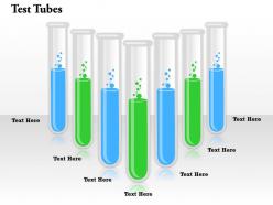 0514 Five Measuring Test Tube Graphic Medical Images For Powerpoint