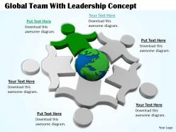 0514 global team with leadership concept image graphics for powerpoint