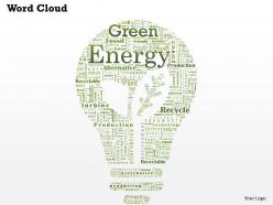 0514 green energy word cloud powerpoint slide template
