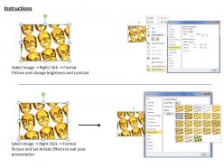 0514 group of golden masks image graphics for powerpoint