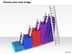 0514 growth ladders on bar graph image graphics for powerpoint