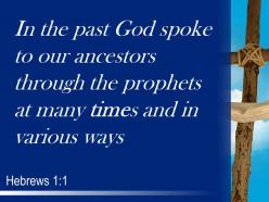 0514 hebrews 11 in the past god spoke powerpoint church sermon