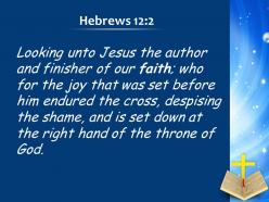 0514 hebrews 122 the pioneer and perfecter of faith powerpoint church sermon
