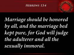 0514 hebrews 134 for god will judge the powerpoint church sermon