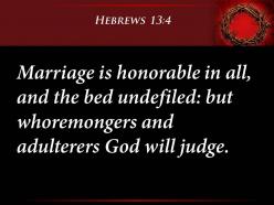 0514 hebrews 134 for god will judge the powerpoint church sermon