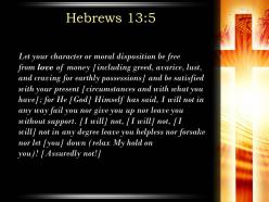 0514 hebrews 135 your lives free from the love powerpoint church sermon