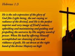 0514 hebrews 13 the son is the radiance powerpoint church sermon