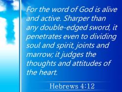 0514 hebrews 412 for the word of god powerpoint church sermon