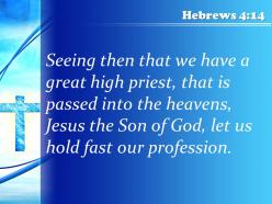 0514 hebrews 414 let us hold firmly powerpoint church sermon