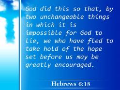 0514 hebrews 618 it is impossible for god powerpoint church sermon