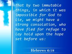 0514 hebrews 618 it is impossible for god powerpoint church sermon