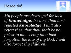 0514 hosea 46 my people are destroyed from lack power powerpoint church sermon