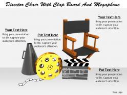 0514 illustration of directors chair with megaphone image graphics for powerpoint