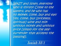 0514 isaiah 551 buy wine and milk powerpoint church sermon
