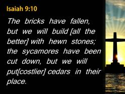 0514 isaiah 910 we will rebuild with dressed stone powerpoint church sermon