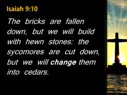 0514 isaiah 910 we will rebuild with dressed stone powerpoint church sermon