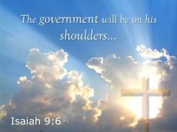 0514 isaiah 96 the government will be on his powerpoint church sermon