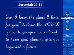 0514 jeremiah 2911 for i know the plans power powerpoint church sermon