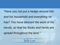0514 job 110 you have blessed the work powerpoint church sermon