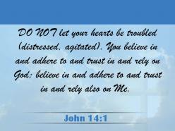 0514 john 141 do not let your hearts powerpoint church sermon
