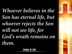 0514 john 336 the son will not see life power powerpoint church sermon