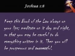 0514 joshua 18 keep this book of the law power powerpoint church sermon