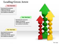 0514 leading green arrow image graphics for powerpoint