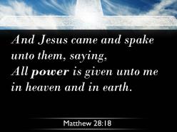 0514 matthew 2818 all authority in heaven powerpoint church sermon