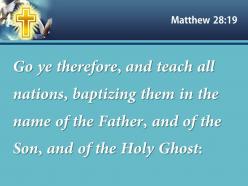 0514 matthew 2819 the name of the father powerpoint church sermon
