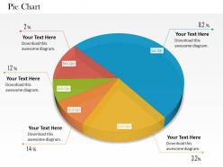 0514 multistaged data driven pie chart powerpoint slides