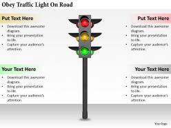 0514 obey traffic light on road image graphics for powerpoint