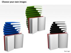 0514 open book with pile of books image graphics for powerpoint