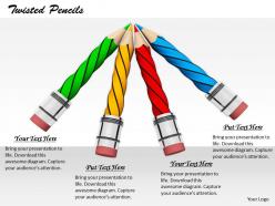 0514 pencils pointing in one direction image graphics for powerpoint