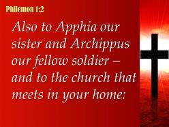 0514 philemon 12 also to apphia our sister powerpoint church sermon